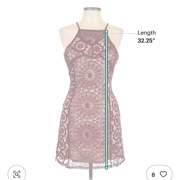 NWOT Francesca’s Maroon Lace Cocktail Dress, Size Small - Picture 13 of 13